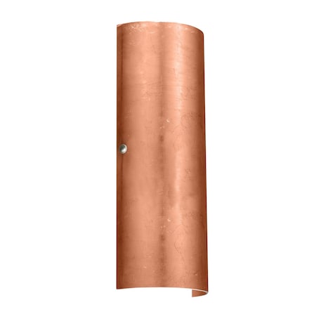 Torre 18 Wall Sconce, Copper Foil, Polished Nickel Cap Finish, 2x75W Incandescent